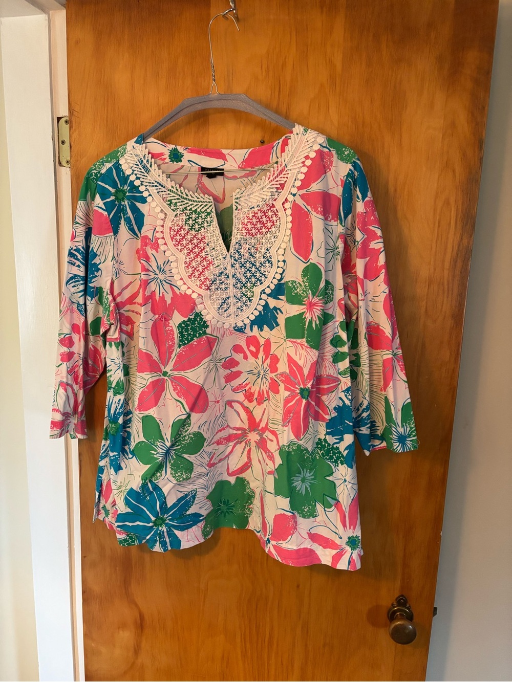 Talbots Women’s Floral Print Blouse Size 2X